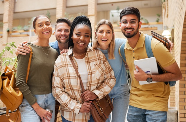 A group of students posing for a picture