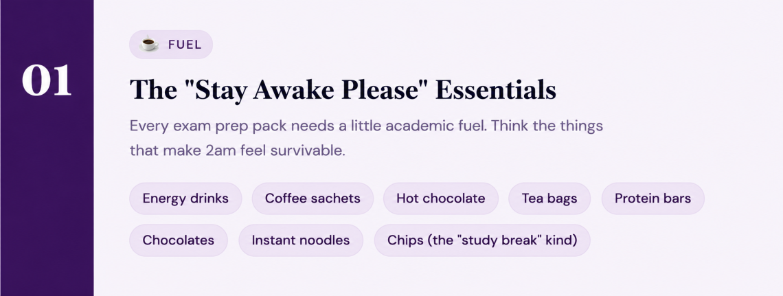 Feul for exams preps