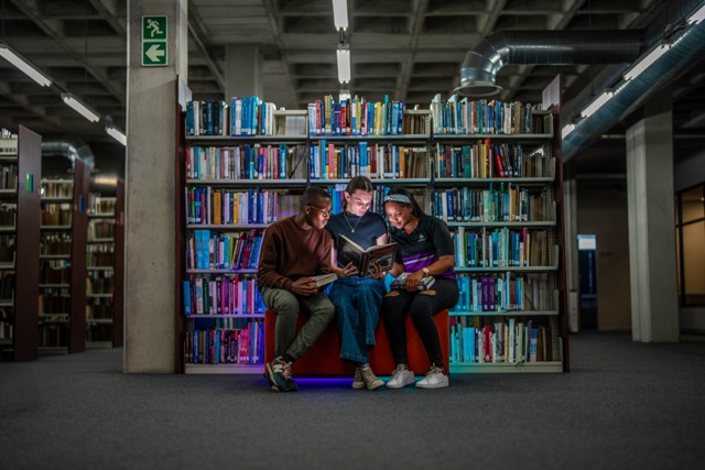 Students at the Library