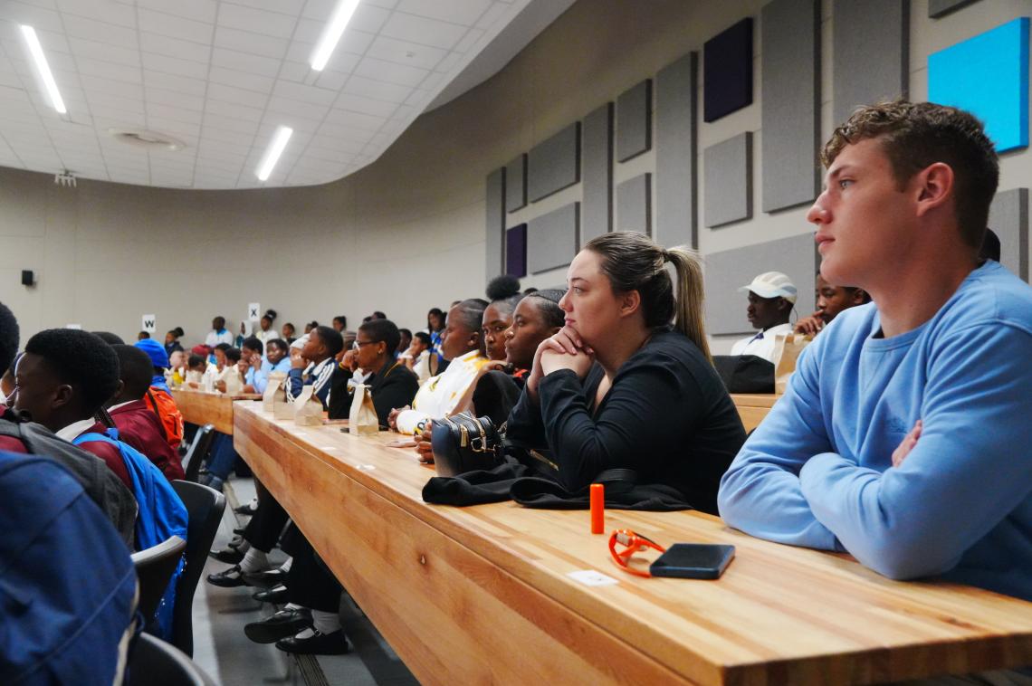 Learners in a lecture room on Vaal open Day 
