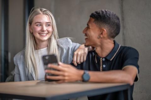 White female and Coloured Male Masters Students